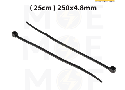 Elematic Cable Tie Black ( 25cm ) 250x4.8mm | 15316C | رباط بلاستيك اسود