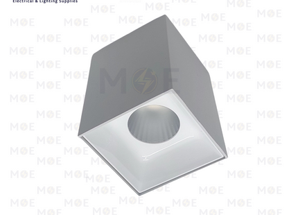 Cuperlight LED Downlight / Spotlight Ceiling Surface Mounted Cube Square Matt White Warmwhite 7.5x7.5x9.5cm 12W | ZR-C3008 | سبوت ليد ظاهر مربع ثابت ابيض ورم وايت