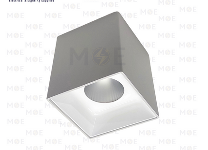 Cuperlight LED Downlight / Spotlight Ceiling Surface Mounted Cube Square Matt White Warmwhite 11.5x11.5x12cm 30W | ZR-C3008 | سبوت ليد ظاهر مربع ثابت ابيض ورم وايت