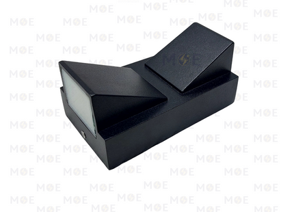 Goldenlight LED Outdoor UP & Down Wall Light Black Warmwhite 14x7.5cm 2x3W | SH-201 BK WW | ابليك حائط ليد ضوين طلوع نزول اسود ورم وايت