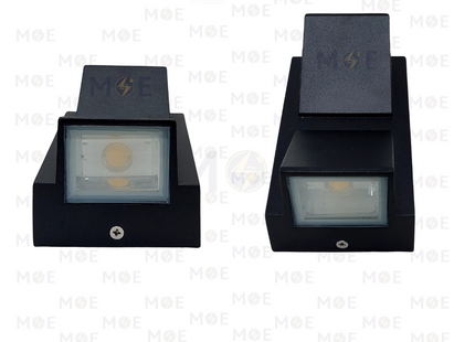 Goldenlight LED Outdoor UP & Down Wall Light Black Warmwhite 14x7.5cm 2x3W | SH-201 BK WW | ابليك حائط ليد ضوين طلوع نزول اسود ورم وايت