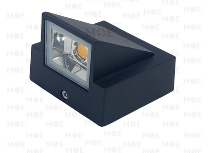 Goldenlight LED Outdoor Wall Light Black Warmwhite 8x3cm 5W | SH-202 BK WW | ابليك حائط ليد اسود ورم وايت