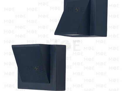 Goldenlight LED Outdoor Wall Light Black Warmwhite 8x3cm 5W | SH-202 BK WW | ابليك حائط ليد اسود ورم وايت