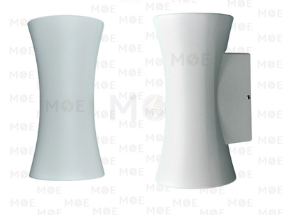 Goldenlight LED Outdoor UP & Down Wall Light Gray Warmwhite 18x8.5cm 2x5W | GD-XMY05-2*5W | ابليك حائط ليد ضوين طلوع نزول رمادي ورم وايت