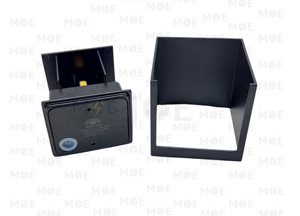 Goldenlight LED Outdoor UP & Down Wall Light Adjustable Black Warmwhite 10x10cm 2x3W | MB3346S | ابليك حائط ليد ضوين متحرك طلوع نزول اسود ورم وايت