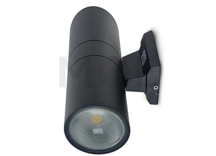 Goldenlight LED Outdoor UP & Down Wall Light Black Warmwhite 30x10cm 2x10W | SH-2202 2x10W BK WW
