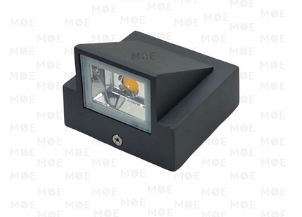 Goldenlight LED Outdoor Wall Light Gray Warmwhite 8x3cm 5W | SH-202 GR WW | ابليك حائط ليد رمادي ورم وايت