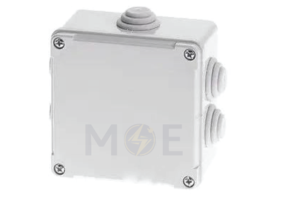 Geros IP54 Surface Distribution Mounting Box Square with Cable Gland 10x10cm (100x100x60mm) | GR 17054 | علبة مربعة ظاهرة مع جوان