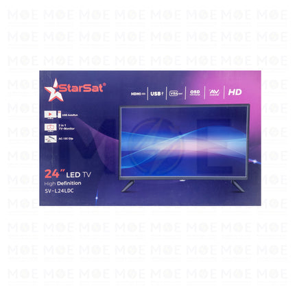 StarSat LED 2 in 1 TV. Monitor HD ACDC 12V 24inch  SV-L24LDC - تلفزيون ليد كهرباءبطارية 