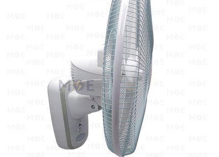 JTC Rechargeable Wall Fan with Remote Control & 4 Pieces LED & Timer White 40W 18inch | JF-1118R | مروحة حائط تشريج مع ضوء ليد خمس فراشات ابيض