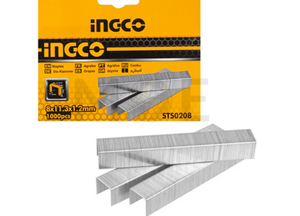 INGCO Staples 8x11.3x1.2mm 1000Pcs HSG1404, HSG1405, HSG1406 | STS0208