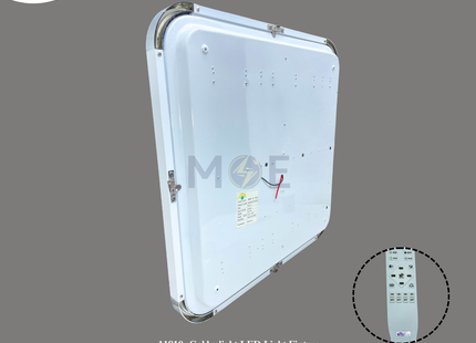 Goldenlight LED Panel Light Fixture White Surface With Remote Control Multicolored (Warmwhite/Daylight/CoolWhite) 65x65cm 60W | JL6565 | شاسي ليد ظاهر مع ريموت كونترول ابيض ورم وايت/كول وايت/دايلايت