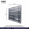 TEC MAR Surface Grid Tube Light Fixture With Electronic Ballast Silver 4xT8 4x18W 60x60cm | 4x18W-SV