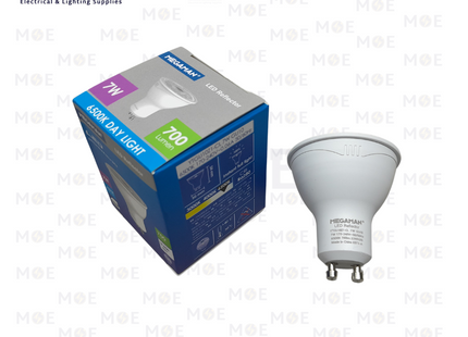 MEGAMAN LED COB Spot Lamp Daylight GU10 MR16 6500K 7W | YTGU10Z1 | لمبة سبوت ليد كعب ستارتر دايلايت
