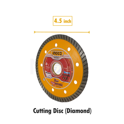 INGCO Ultrathin Diamond Wet Cutting Disc 115x22.2mm | DMD031151HT