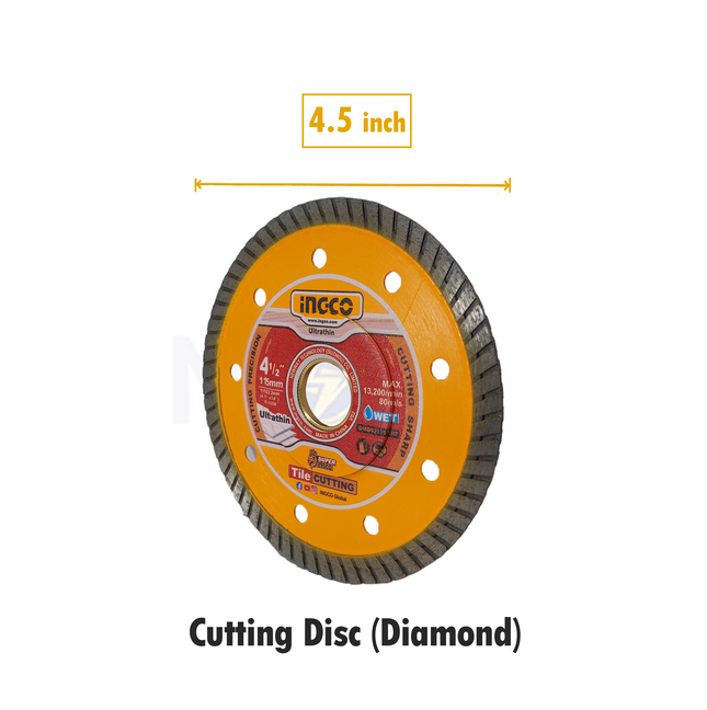 INGCO Ultrathin Diamond Wet Cutting Disc 115x22.2mm | DMD031151HT