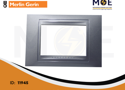 Merlin Gerin Eunea Unica Cover Plate Glacier Blue 3module | U4.103.54 | بلاك بلاستيك ازرق جليدي