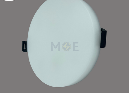 OB LED Downlight/ Panel Light White Ceiling Flush Mounted FrameLess Circular Daylight 6400K 2000Lm 10cm 20W | 1800-20W-FL-DL | سبوت ليد مدور مخفي بدون كادر ابيض دايلايت