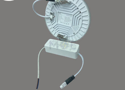 OB LED Downlight/ Panel Light White Ceiling Flush Mounted FrameLess Circular Daylight 6400K 2000Lm 10cm 20W | 1800-20W-FL-DL | سبوت ليد مدور مخفي بدون كادر ابيض دايلايت