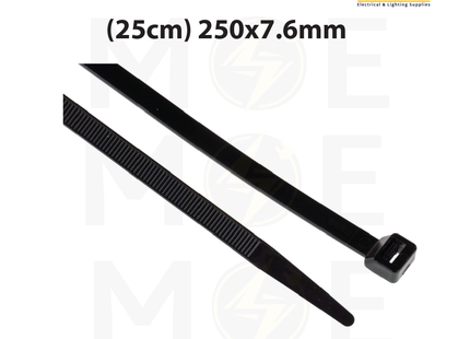 Giantlok Cable Tie Black ( 25cm ) 250x7.6mm | GT-250HD-B | رباط بلاستيك عريض اسود