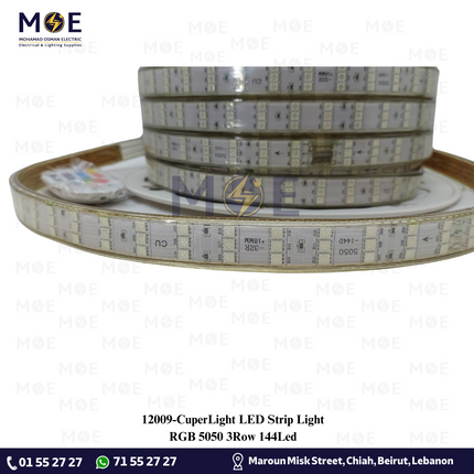 CuperLight LED Strip Light RGB 5050 Triple 3Row 144Led R50mt