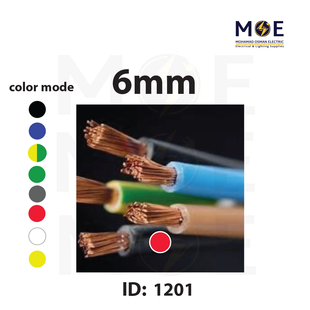Liban Cables Single Core Flexible 6mm Red | NYAF | شريط مفرد شعري احمر