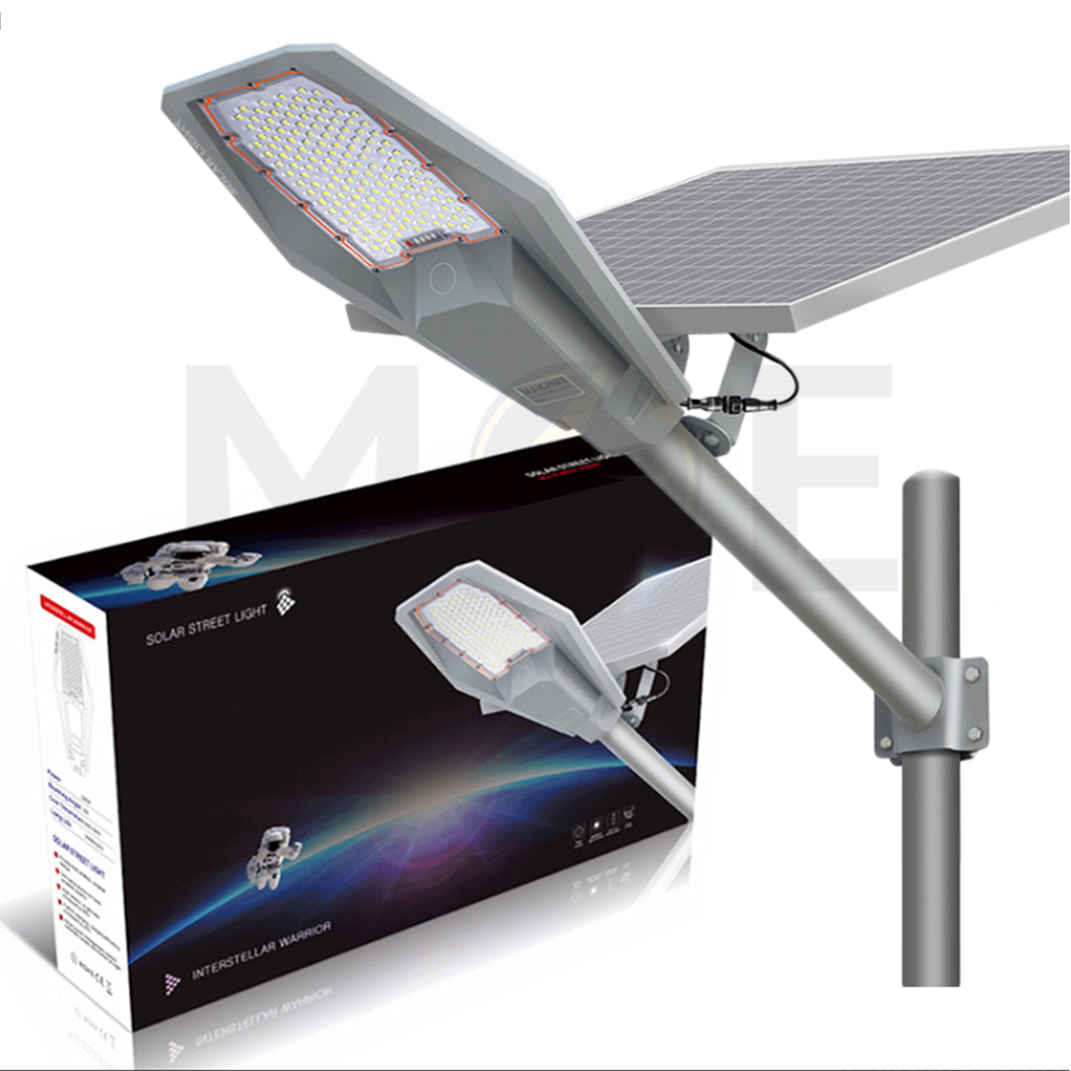 LEADER LED SMD IP67 Solar Street Light With Remote Controller Warmwhite 400W | MJ-XJ804