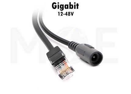 Gigabit POE Power Adapter Injector & Splitter DC Female 12-48V 10/100/1000M