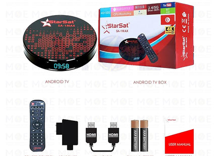 Starsat 4K Android 11.0 TV Box 4GB+32GB  SA-1Max - تي في بوكس (1)