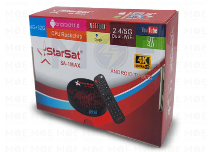 Starsat 4K Android 11.0 TV Box 4GB+32GB  SA-1Max - تي في بوكس (1)