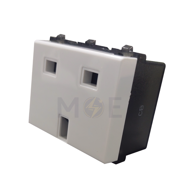 Futina English Standard Socket Sicury Outlet white 2P+E 13A | T461-BS1363 | بريز انكليزي امان ابيض