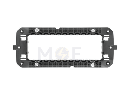 Gewiss CHORUSMART Mounting Frame Black 6module +screws | GW16806 | شاسي مسدسة اسود