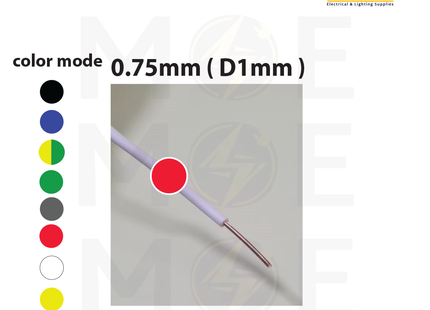 Liban Cables Single Core Stranded 0.75mm ( D1mm ) Red | NYA | شريط مفرد قاسي احمر