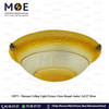 Murano Ceiling Light / Downlight Glass Round Amber 2xE27 30cm