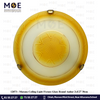 Murano Ceiling Light / Downlight Glass Round Amber 2xE27 30cm