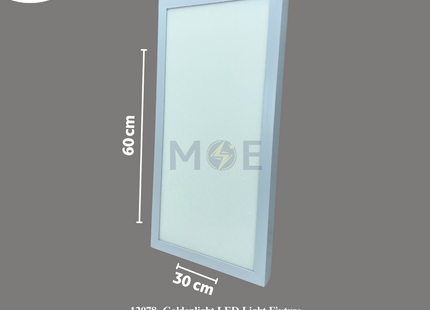 Goldenlight LED Panel Light Fixture White Surface Warmwhite 30x60cm 40W | PF30*60-WH WW | شاسي ليد ظاهر ابيض ورم وايت