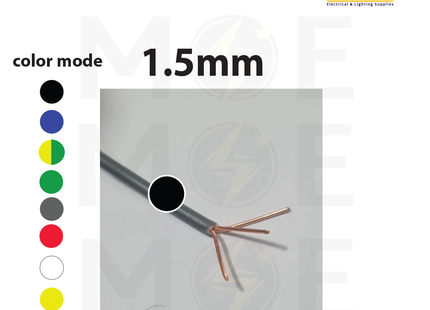 Liban Cables Single Core Stranded 1.5mm Black | NYA | شريط مفرد قاسي اسود