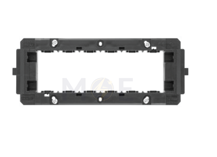 Gewiss VIRNA System Mounting Frame Black 6module +screws | GW24230 | شاسي مسدسة اسود