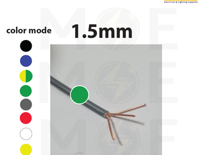 Liban Cables Single Core Stranded 1.5mm Green | NYA | شريط مفرد قاسي اخضر