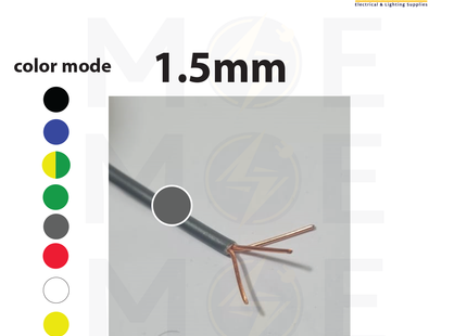 Liban Cables Single Core Stranded 1.5mm Gray | NYA | شريط مفرد قاسي رمادي