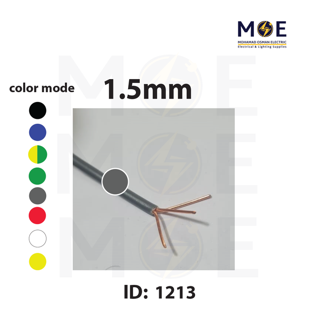 Liban Cables Single Core Stranded 1.5mm Gray | NYA | شريط مفرد قاسي رمادي