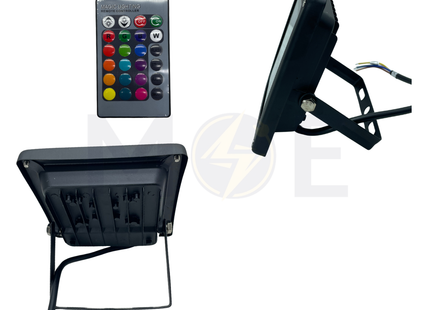 Cuperlight SMD LED Floodlight 10W RGB+Remote Controller IP65 | RB-SMD 10W | برجكتور ليد انارة مطري اسود مع ريموت كونترول ضو ملون اخضر و احمر و ازرق