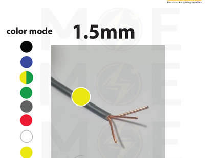 Liban Cables Single Core Stranded 1.5mm Yellow | NYA | شريط مفرد قاسي اصفر