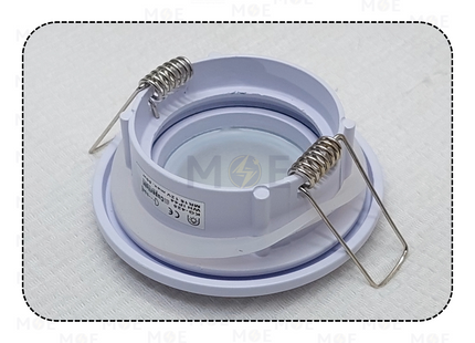 Cuperlight IP44 Bathroom downlight / Spotlight Frame MR16 White Recessed Fix Circular 6cm | سبوت فارغ مدور مخفي مطري ابيض ثابت