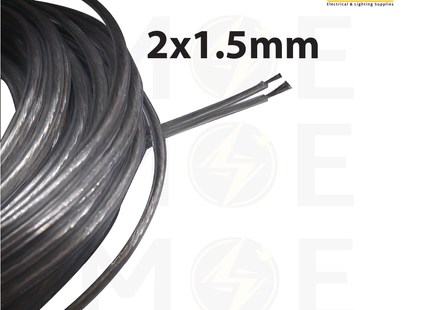 Speaker Wire / Audio Video AV High Performance Transparent 2x1.5mm | شريط سبيكر شفاف