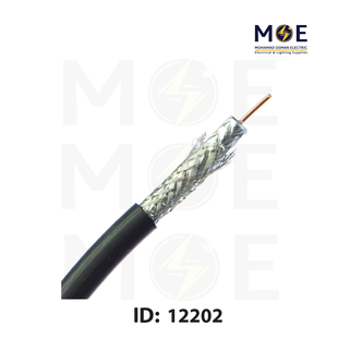 SEG Coaxial cable RG6 Black 128s R100yd | كابل كوكسيال اسود شعرة