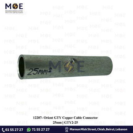 Orient GTY Copper Cable Connector 25mm | GTY2-25