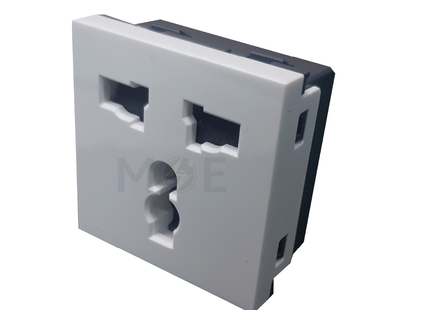 Orva English Standard Socket Outlet white 2module | MS30220 | بريز انكليزي ابيض