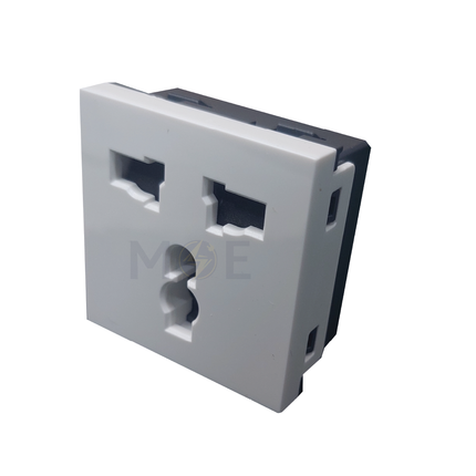 Orva English Standard Socket Outlet white 2module | MS30220