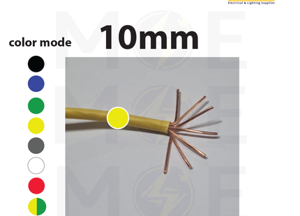 Liban Cables Single Core Stranded 10mm Yellow | NYA | شريط مفرد قاسي اصفر